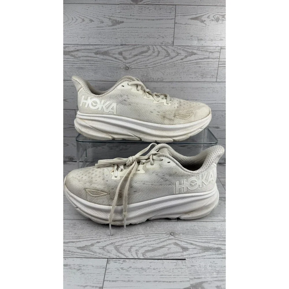 Hoka One One Clifton 9 1127895-WWH White 8.5B Womens Sneakers Running Shoes #190